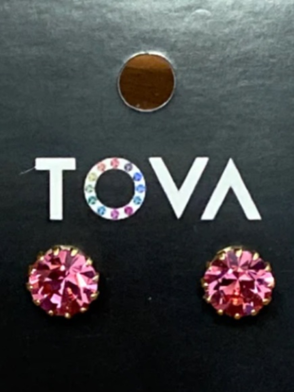 NWT TOVA CHRISLEY STUDS IN ROSE CHAMPAGNE